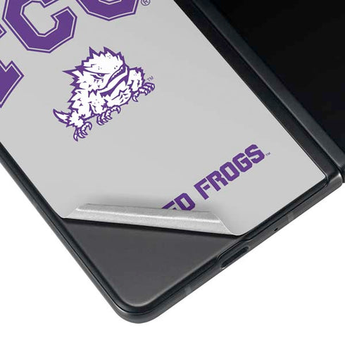 Texas Christian University Horned Frogs Logo Print Galaxy Z Fold4 5G Skin